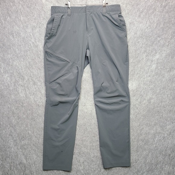 Under Armour Fusion‎ Hiking Pants Mens 38x31 Gray Storm Outdoor Zip Pockets - Picture 1 of 13